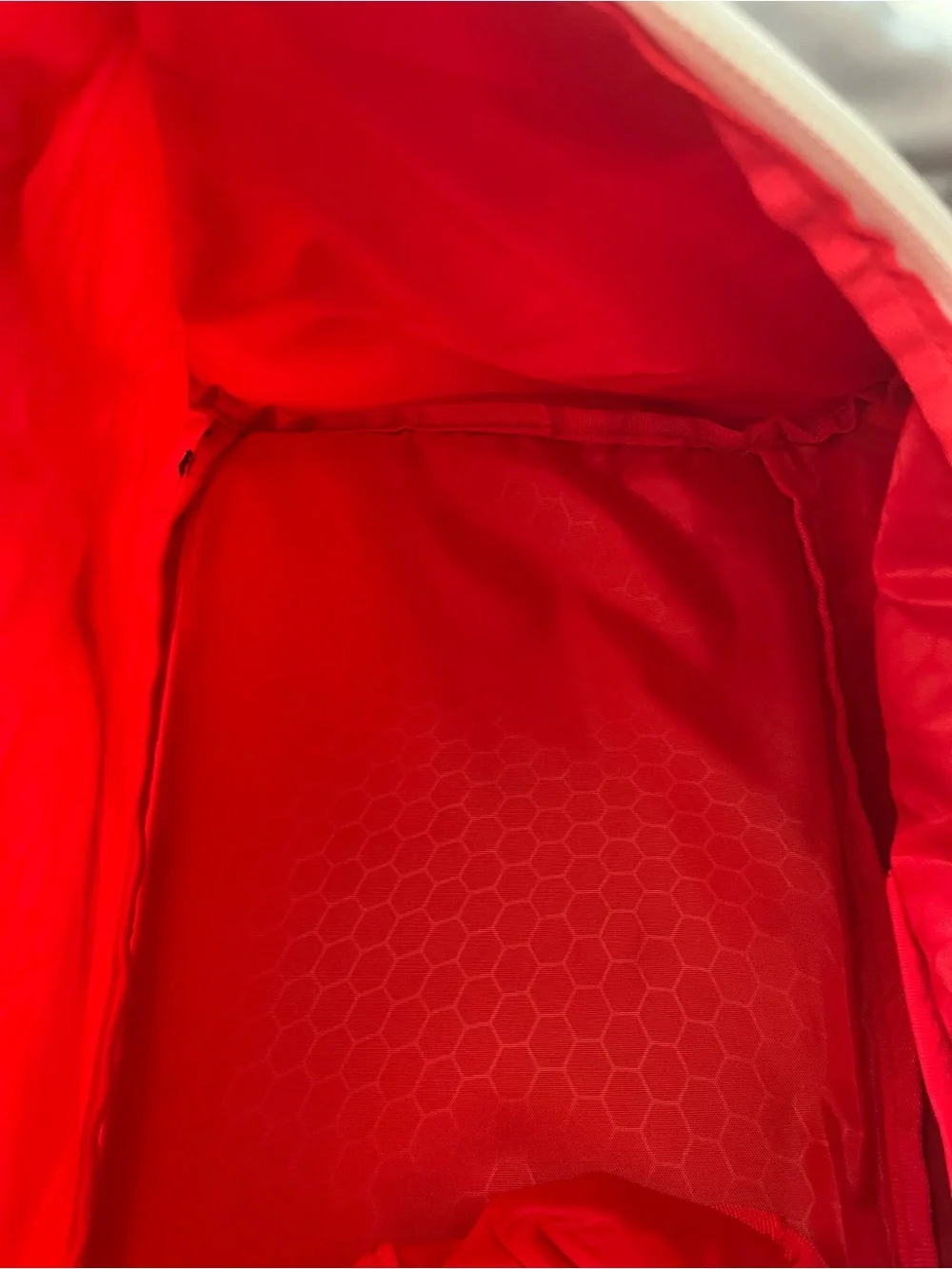 New Balance Gray and Red Bravecto Duffel Bag